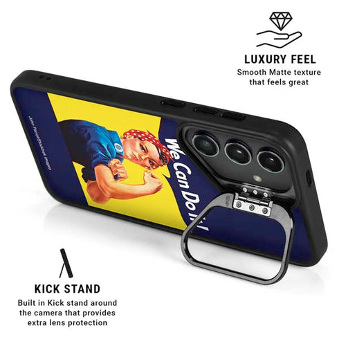 Rosie The Riveter Vintage War Poster Galaxy S25 Ultra Kickstand Case